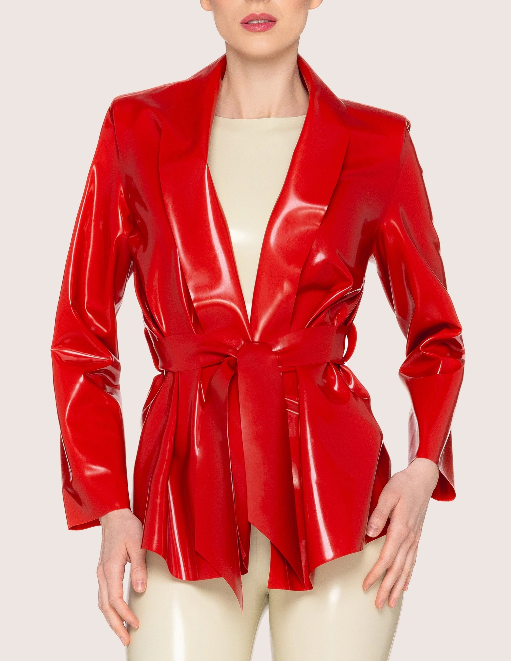 LATEX KIMONO JACKE