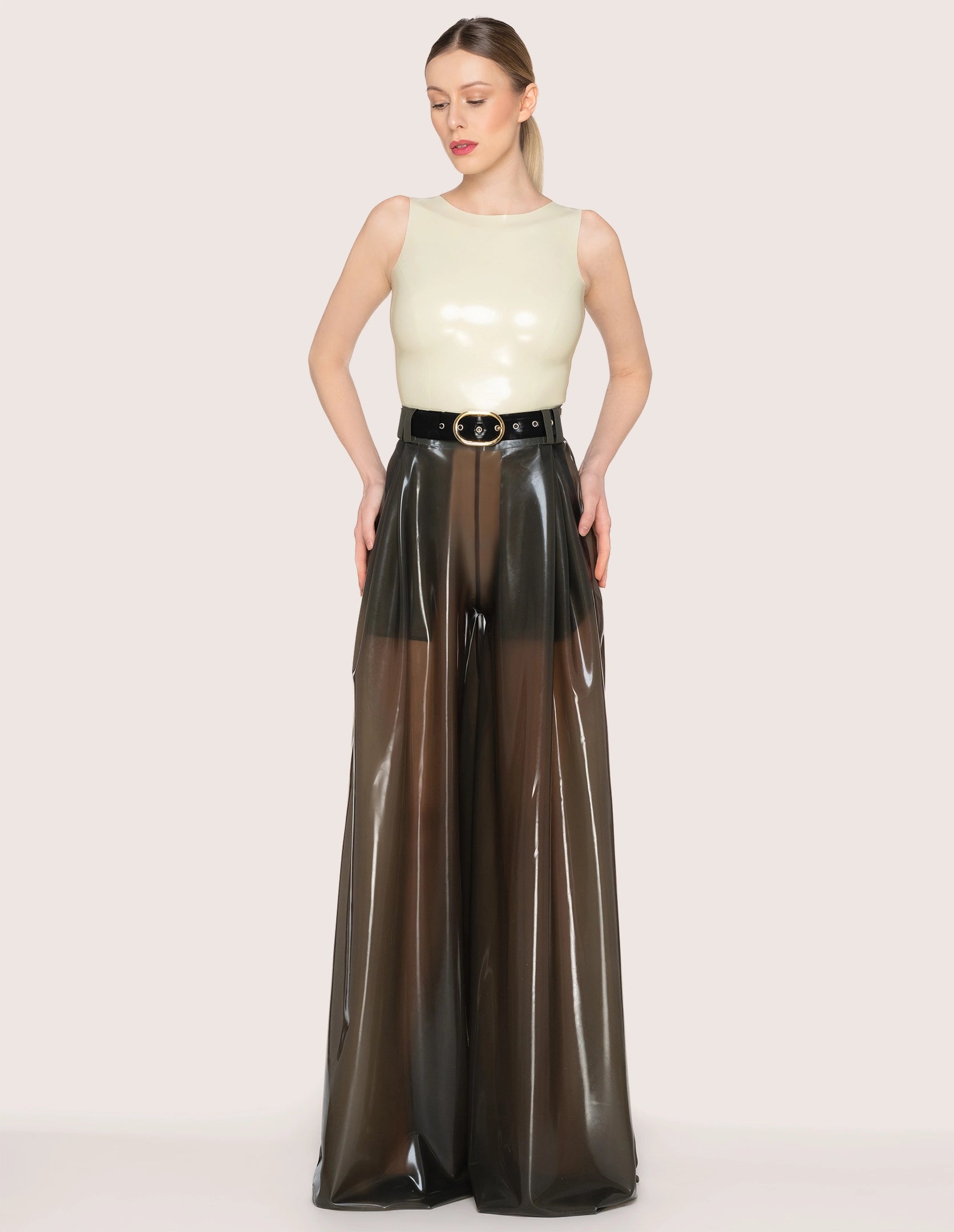 Weiter Latex Hosenrock