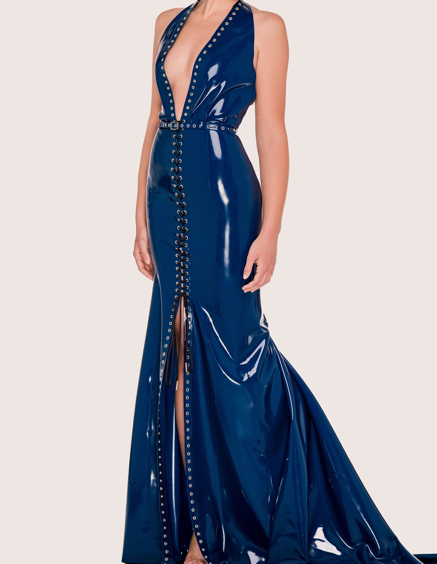 LATEX DOMINION LACE GOWN