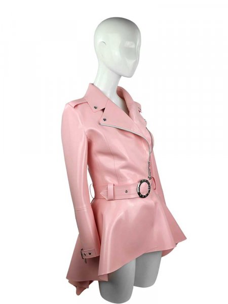 LATEX BIKER coat